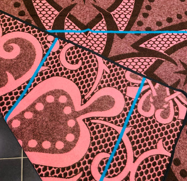 Basotho Seanamarena Chromatic Blanket (Pink / Brown / Blue Stripe)